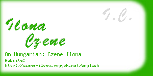 ilona czene business card